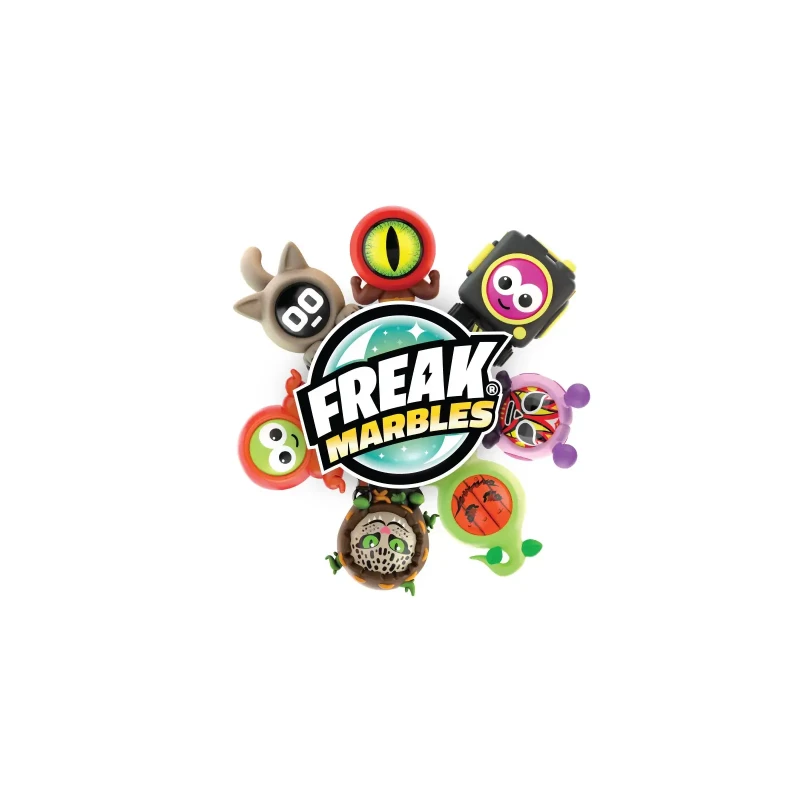 Freak Marbles® 3 Marmoria & Nahkat verkkopussissa, 24 sekakappaletta CDU:ssa