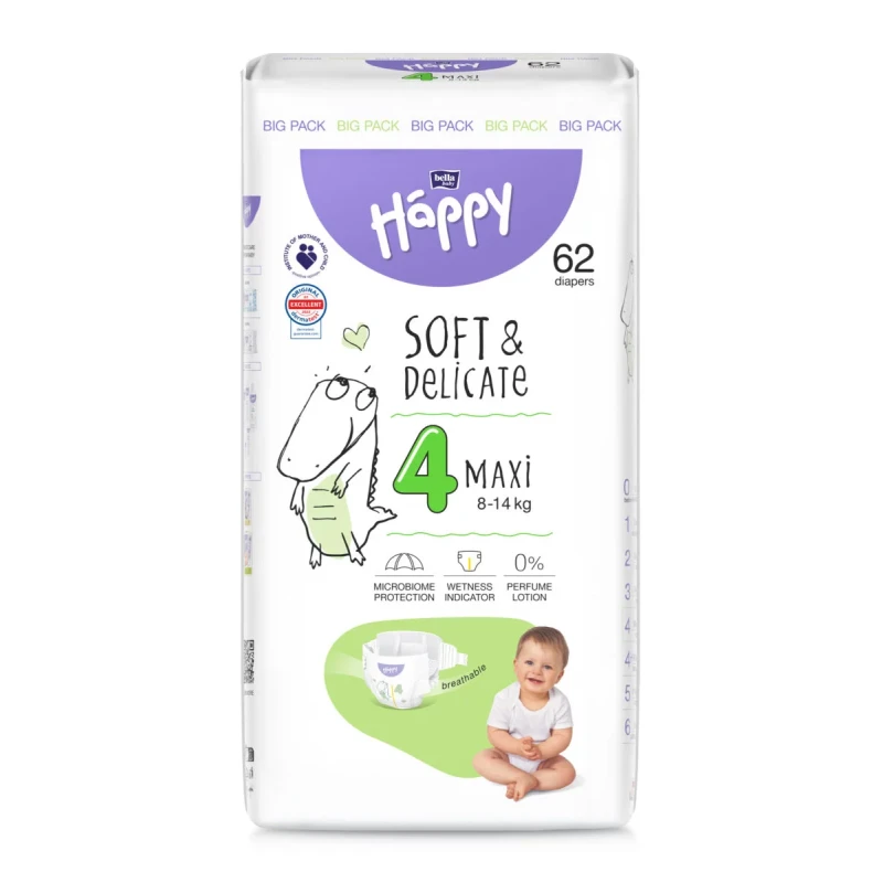 Happy Maxi (8-14kg) 62gb autiņbiksītes 4 izmērs