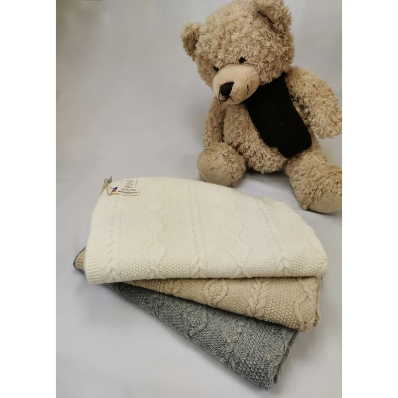 NORDSNOW vauvan merinovillainen viltti, 80x100 cm Diamond Aran